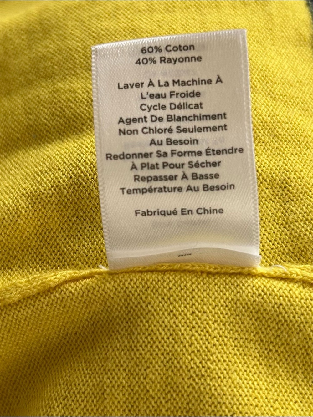 Talbots Women’s 2pc Yellow Cardigan and Shell Set. Size Large Petite. - Picture 9 of 9